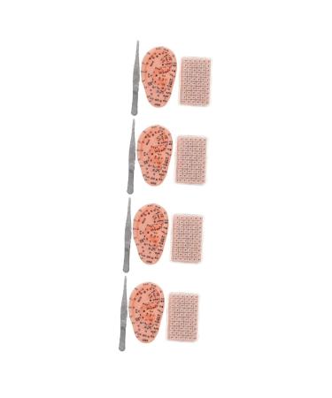 Healvian 4 Sets Auricular Tools Household Tools Model Kits Acupoint Ear Stickers Magnetic Beads Ear Stickers Ear Acupressure Stickers Portable Silicone Pe Aluminum Alloy Nursing Stickers Assorted Colorx4pcs 11x6x3cmx4pcs