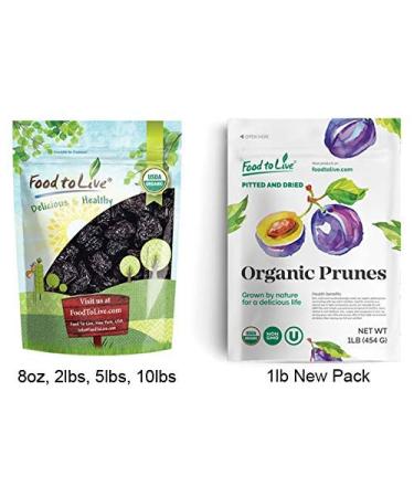 Organic Pitted Prunes  1 Pound  Dried California Plums  Non-GMO  Kosher  Unsulfured  Unsweetened  Bulk 1 Pound (Pack of 1) - Buy Online on SooperMarket.com