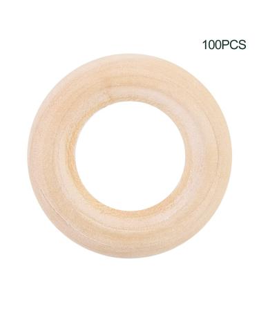 100pcs 25mm NR Wooden Ring Baby Teething Rings - DIY Craft Accessories - Buy Online on SooperMarket.com