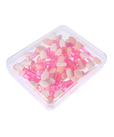 Baluue 50pcs Double Ended Eyeshadow Brush Eye Makeup Tools Makeup Eyeshadow Face Powder Kit Pink Plastic
