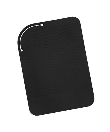 Black Silicone Heat Resistant Travel Mat Anti-Heat Pad for Hair Straighteners Curling Irons Flat Irons and Other Hot Styling Tools