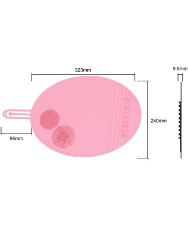 Brush Cleaning Mat Makeup Brush Cleaning Mat Scrubbing Mat for Daily Use Valentine's Day All Pink - Buy Online on SooperMarket.com