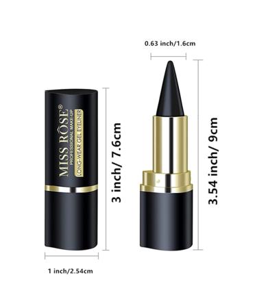 Go Ho Matte Black Gel Eyeliner Stick - Creamy & Smooth Dark Black Tattoo Eyeliner Makeup for Women - Buy Online on SooperMarket.com