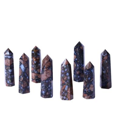 Meditation Gift Natural Crystal Blue Light Stone Pagoda Home Meditation Reiki Decoration Pack of 1 (Size : 7-8cm)