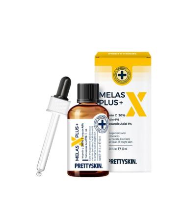 PS.PRETTYSKIN Low pH Vitamin C MelasX Plus Ampoule for Face with Pure Vitamin C For Wrinkle Freckle and Blemish Care | Non-Stikcy Oil Type 30ml (1.01fl.oz.)