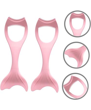 BELLIFFY 2pcs Mascara Brush Eyeliner Applicator Tool Massaging Eye Mask Eyeshadow Stencil Pink - Buy Online on SooperMarket.com