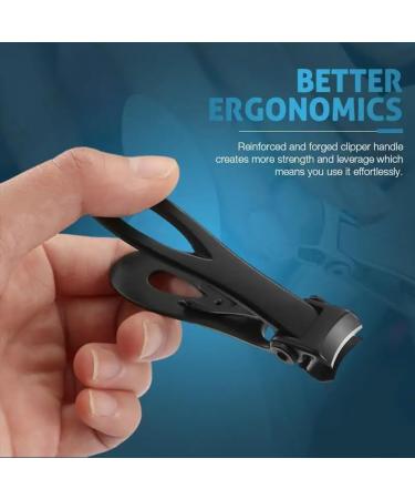 2 Pieces Large Mouth Nail Clippers Thick Nail Cutter Stainless Steel Professional with Large Mouth Silver - Buy Online on SooperMarket.com