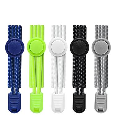 5 Pairs No Tie Shoe Laces for adults, Elastic Shoe laces ,shoe laces tieless, no tie shoe laces for kids 5 Pairs Colorful 02