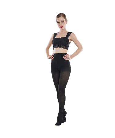 Haodasi Women Compression Pantyhose Medical Compression Socks (23-32mmHg) Graduated Support Stockings for Varicose Veins Black-closed Toe X-Large