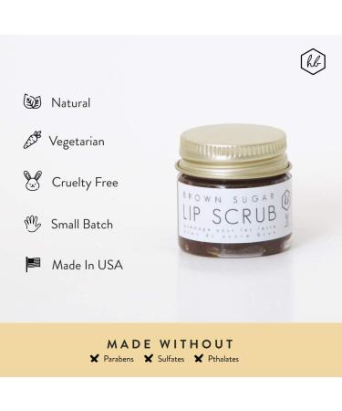 Natural Lip Exfoliator Scrub | Organic Coconut Oil Brown Sugar & Honey for Soft Moisturized Lips | Gentle Repair for Chapped Skin - Buy Online on SooperMarket.com