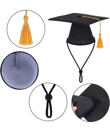 Pet Graduation Cap Dog Graduation Hat with Yellow Tassel Pet Grad Costume Party Apparel Holiday Accessory for Dogs Cats - Buy Online on SooperMarket.com