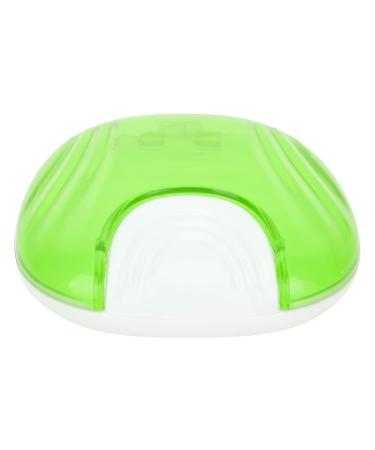 1 PC orthodontic holder case durable and portable denture container prosthesis storage box container with pressure lock design (light green)