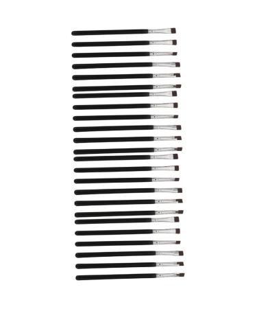 Baluue 24 Pcs Flat Eyebrow Brush Eye Liner Brush Eye Cosmetics Brush Makeup Brush Artificial Fiber Black