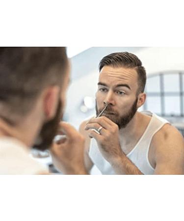 Silver Nose Hair Scissors - Stainless Steel Precision Trimmers for Men | Facial & Eyebrow Grooming - Buy Online on SooperMarket.com