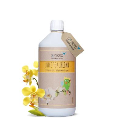 Effective microorganisms active universal blonde - EMA - EM active - dimikro 1l - ready for use for household & garden e.g. cleaner washing additive floor activator - 100% vegan & of course 1 l (1 Pack)