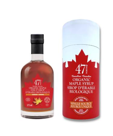 47 North Organic Single Source Maple Syrup Amber 375ml in Whisky bottle with gift sleeve