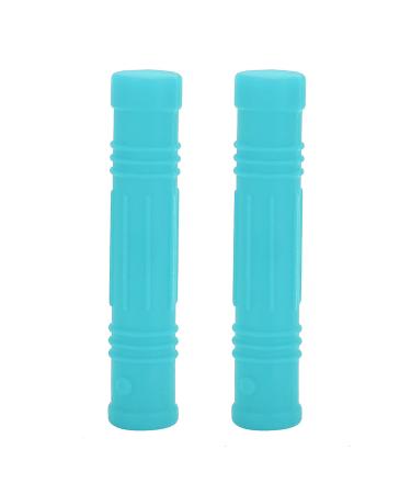 Silicone custodian pencil compound pencil attachment safe baby bite ring pacifier sensory kite stuff for toddlers sensory (bite ring set with a peak-blue saber pen