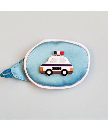 Single Silky Lovely Cartoon Eye Patch Glasses Cover Lazy Training Amblyopia Strabismus Corrected Eye Patches for Children's - (Police Car Pattern) Left Eye