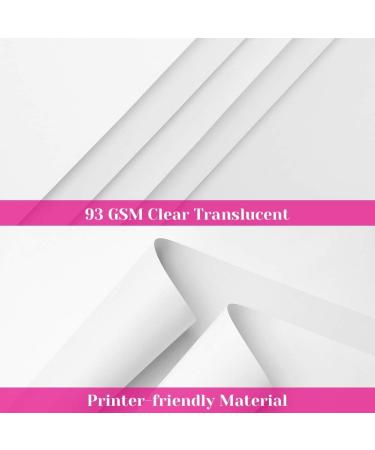 Vellum Paper  Cridoz 50 Sheets Vellum Transparent Paper 8.5 x 11 Inches Translucent Clear Paper for Printing Sketching Tracing Drawing Animation - Buy Online on SooperMarket.com