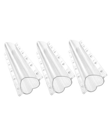 SUPVOX Tools 3pcs Vegetable Shaping Mold Cucumbers Fruit Plastic Heart Garden Cucumber Mold Modeling Strawberry Toaster Oven Transparent 20x6.5cm