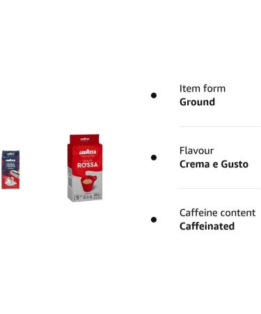 Lavazza Crema e Gusto Arabica and Robusta Dark Roast Ground Coffee 250 g (pack of 8) & Qualita Rossa Arabica and Robusta Medium Roast Ground Coffee 250 g (Pack of 12) Crema e Gusto + Medium Roast Ground Coffee 250 g  - Buy Online on SooperMarket.com