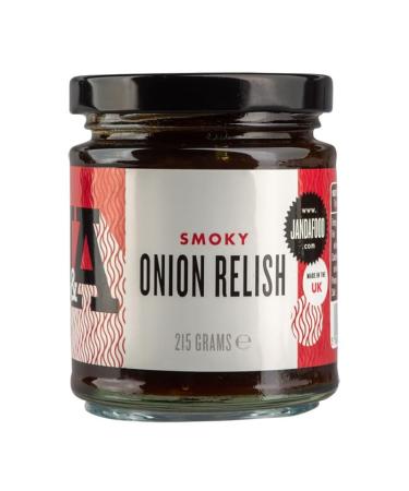 Janda Smoky Onion Relish 215g | Slow-Cooked in Open Pans | Designed for Barbecue Lovers keen Cooks Foodies and Vegans| Made in The UK in Small batches
