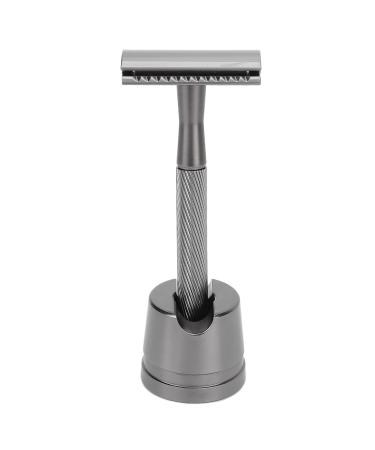 Integration safety razor men Servant brass handle double edge razor razor with base for facial care (black)