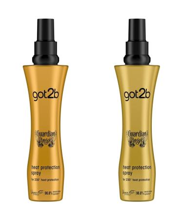 Got2b Guardian Angel Up to 230 degrees Heat Protection Hair Spray Contains Argan Oil Silicone Free 200ml (Pack of 2) 200 ml (Pack of 2)