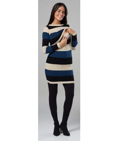 Zeta Ville Maternity Nursing Knitted Tunic Crew Neck Cut Out 453 Beige - Size 8-10 - Buy Online on SooperMarket.com