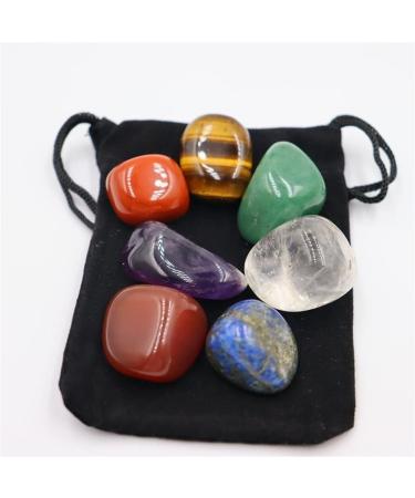 Stone 7pcs/Set Reiki Natural Stone Tumbled Stone Irregular Polishing Rock Quartz Yoga Bead for Decoration Balance Gemstone Decoration ERTEYIN - Buy Online on SooperMarket.com