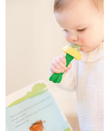 Lollaland 2-in-1 Cactus Fruit Feeder Pacifier for Babies - Food Teethers with Silicone Pouch - Buy Online on SooperMarket.com