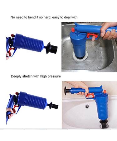 High Pressure Drain Pump Cleaner - Powerful Air Blaster Plunger Gun for Toilets & Basins | Unblock Your Kitchen & Bathroom - Buy Online on SooperMarket.com