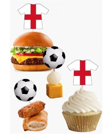 England Football Party Food & Cupcakes Picks Decorations Toppers Euro World Cup (pack of 14) - Buy Online on SooperMarket.com
