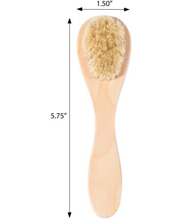2-Pack Face Brush Set for Cleansing and Exfoliation | Natural Bristles, Wood Handle | Deluxe Travel Bag Included - Buy Online on SooperMarket.com