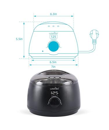 Waxkiss Digital Wax Warmer for Professional Hair Removal - 14oz Pot, See-Through Lid, Black - Buy Online on SooperMarket.com