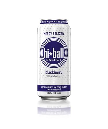 Hiball Clean Energy Seltzer Water - Caffeinated Sparkling Water with Vitamin B12 & B6 - Sugar Free - 8 Pack (16 Fl Oz each) - Blackberry Flavor - Buy Online on SooperMarket.com