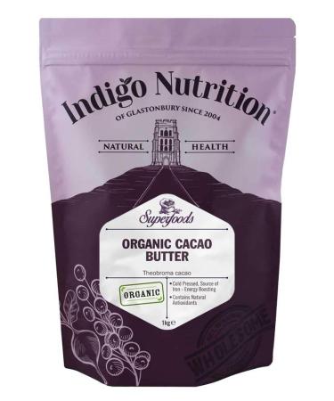 Indigo Herbs Organic Cacao Butter 1kg 1 kg (Pack of 1)
