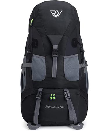 RuRu Monkey 50L Waterproof Lightweight Hiking Backpack - Ideal for Outdoor Camping & Travel (Black) - Buy Online on SooperMarket.com