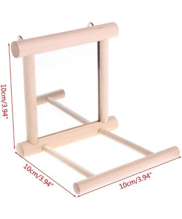 Hanging Bird Mirror Swing Toy - Interactive Play for Small Parrots & Birds - 2PCS - Buy Online on SooperMarket.com
