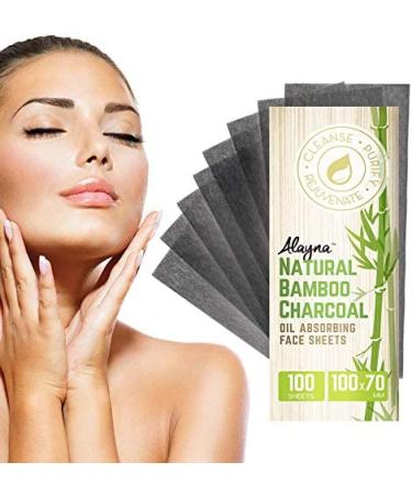 Natural Bamboo Charcoal Oil Blotting Sheets - Oil Absorbing Tissues for Oily Skin - Beauty Blotters for Excess Shine - Organic Blot Papers - Facial Skin Care - 3 Pack - Buy Online on SooperMarket.com