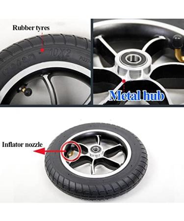 Wheelchair Front Wheel 10Inch Wheels Replacement Parts 2Pcs Electric Wheelchair Front Wheel Assembly 10X2 Inflatable Tire Wheelchair Accessories/Black/10 * 2 10*2 Black - Buy Online on SooperMarket.com