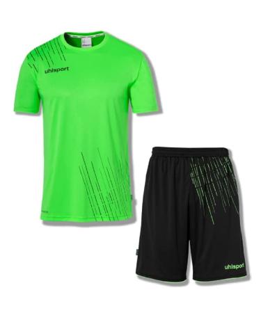 uhlsport Boys Score 26 Set Football Jersey Set - Football set consisting of training shirt and training pants 128 Fluo Green/Black