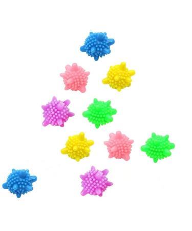 10pcs Solid Laundry Ball Reusable Dryer Cleaning Ball Laundry Scrubbing Balls Tangle-Free For Washing Machine Random Color