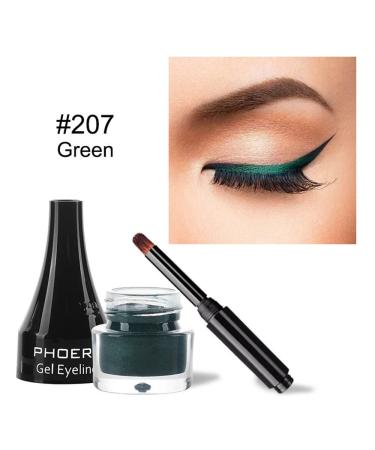 Go Ho Green Eyeliner Gel Pot - High Pigmented Matte Eye Makeup with Brush for Women - Buy Online on SooperMarket.com