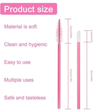 200 PCS Disposable Mascara Wands Lip Wands Set 100 Pcs Eyelash Brush and 100 Pcs Lip Brush Makeup Tool - Buy Online on SooperMarket.com