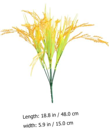 MAGICLULU 4pcs 7 Simulated Rice Bouquet of Flowers Artificial Vase Decor Wheat Sheaves for Decorating Natural Dried Flowers Dried Wheat Stalks Greenery Decor Straw Paddy Plastic - Buy Online on SooperMarket.com