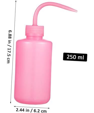 Safety Wash Bottle Set - 2pcs 250ml Eyelash & Dreadlock Cleaning Bottles | Pink Squeeze Water Bottle for Hair & Lab Use - Buy Online on SooperMarket.com