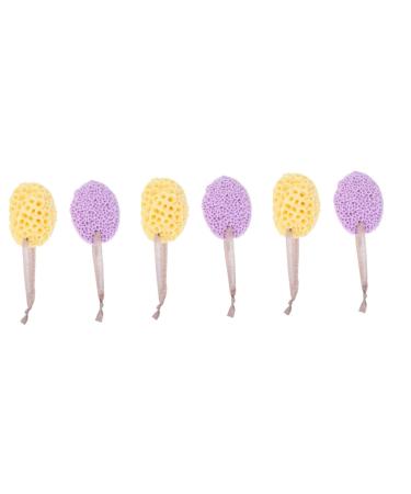 FRCOLOR 6 Pcs Bath Ball Body Powder Puff Cleaning Scrubber Bath Scrubber for Body Spa Scrub Brush Bath Loofahs Sponge Sponges for Bathing Body Cleaning Sponge Bathing Sponges Greek Sponges 21.1x14cmx3pcs