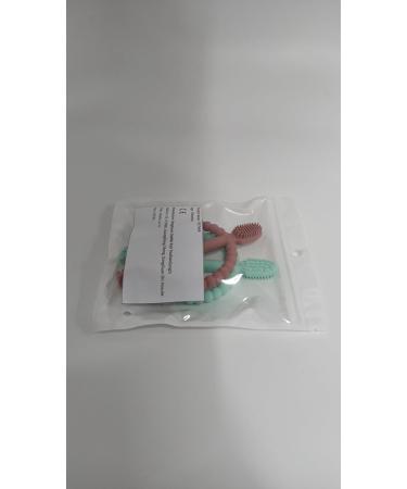 Buy BPA-Free Baby Biting Toys - 2 Pack Silicone Teething Rings for Kids Gum Massage - Bright Green & Caramel - Buy Online on SooperMarket.com