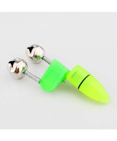 Zerone LED Twin Bells Fishing Alarm - 10 Pcs Night Fishing Accessory with Rod Clip Tip - Green Fish Bait Alert - Buy Online on SooperMarket.com